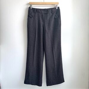 Sandro Sportswear Herringbone High Rise Wide Leg Gray Trousers Pants Size 4P